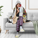 King Of Hearts Playing Card Print Hooded Blanket