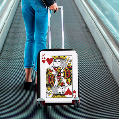 King Of Hearts Playing Card Print Luggage Cover