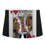 King Of Hearts Playing Card Print Men's Boxer Briefs