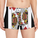 King Of Hearts Playing Card Print Men's Boxer Briefs