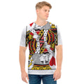King Of Hearts Playing Card Print Men's T-Shirt