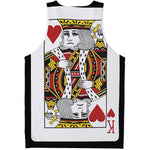 King Of Hearts Playing Card Print Men's Tank Top