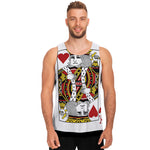 King Of Hearts Playing Card Print Men's Tank Top