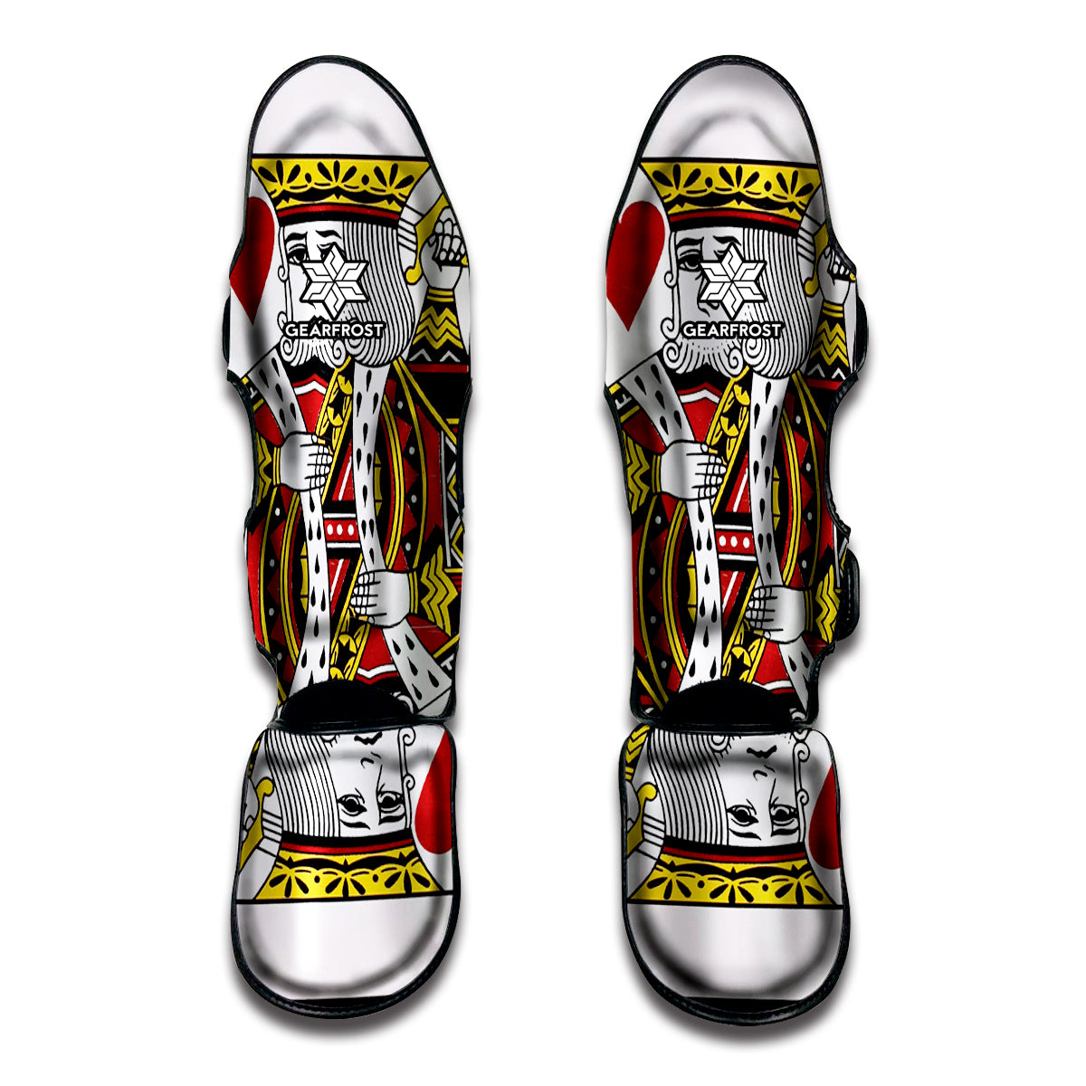 King Of Hearts Playing Card Print Muay Thai Shin Guard