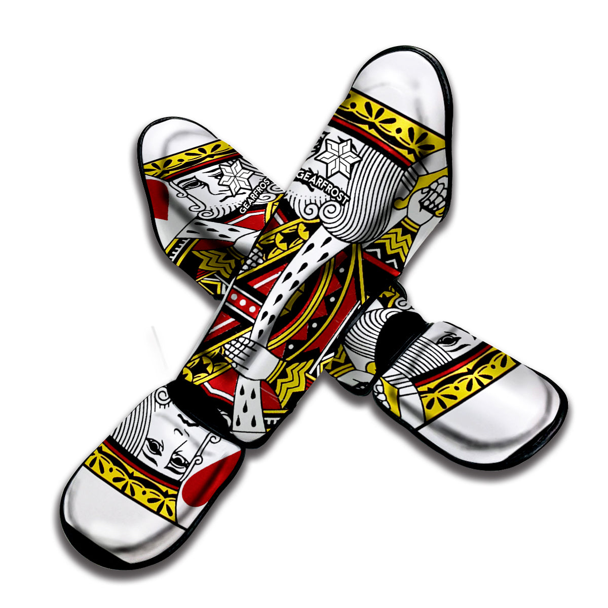 King Of Hearts Playing Card Print Muay Thai Shin Guard