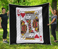 King Of Hearts Playing Card Print Quilt