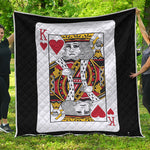 King Of Hearts Playing Card Print Quilt