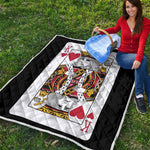 King Of Hearts Playing Card Print Quilt