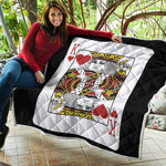 King Of Hearts Playing Card Print Quilt