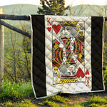 King Of Hearts Playing Card Print Quilt