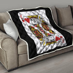 King Of Hearts Playing Card Print Quilt