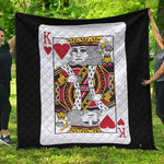 King Of Hearts Playing Card Print Quilt