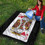 King Of Hearts Playing Card Print Quilt