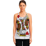 King Of Hearts Playing Card Print Women's Racerback Tank Top