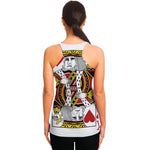 King Of Hearts Playing Card Print Women's Racerback Tank Top