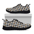 King Of Spades Pattern Print Black Running Shoes