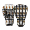 King Of Spades Pattern Print Boxing Gloves