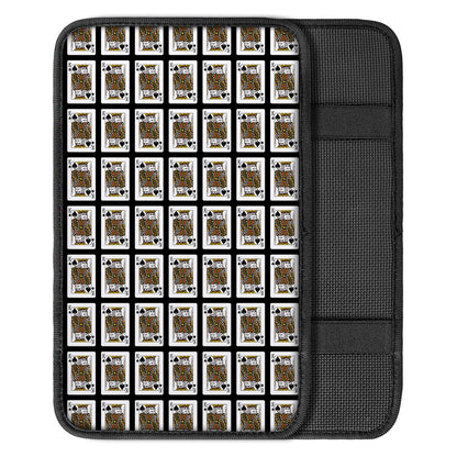 King Of Spades Playing Card Pattern Print Car Center Console Cover