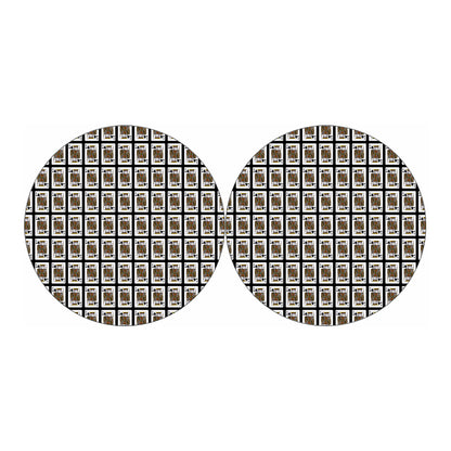 King Of Spades Playing Card Pattern Print Car Coasters