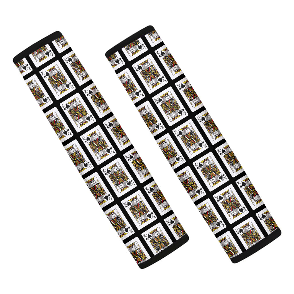 King Of Spades Playing Card Pattern Print Car Seat Belt Covers