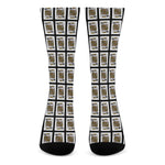 King Of Spades Playing Card Pattern Print Crew Socks