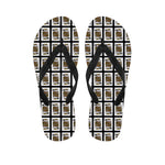 King Of Spades Playing Card Pattern Print Flip Flops