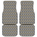 King Of Spades Pattern Print Front and Back Car Floor Mats