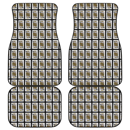 King Of Spades Playing Card Pattern Print Front and Back Car Floor Mats