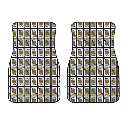 King Of Spades Playing Card Pattern Print Front Car Floor Mats