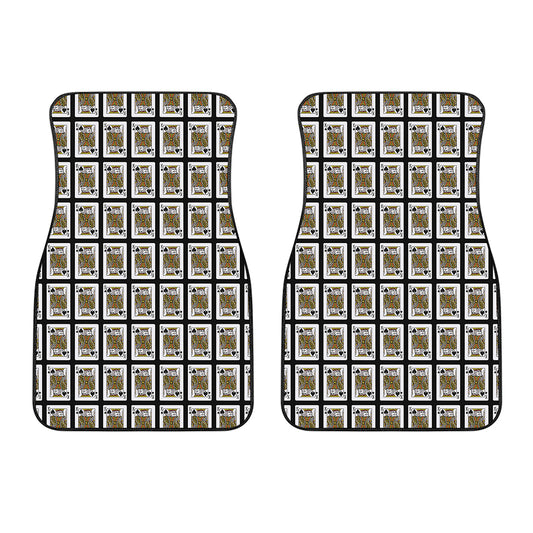 King Of Spades Playing Card Pattern Print Front Car Floor Mats
