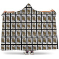 King Of Spades Pattern Print Hooded Blanket