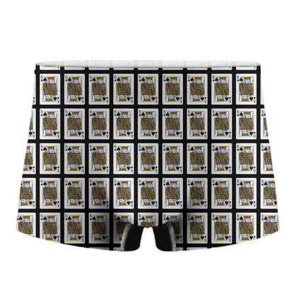 King Of Spades Playing Card Pattern Print Men's Boxer Briefs