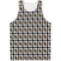 King Of Spades Pattern Print Men's Tank Top