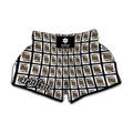 King Of Spades Pattern Print Muay Thai Boxing Shorts