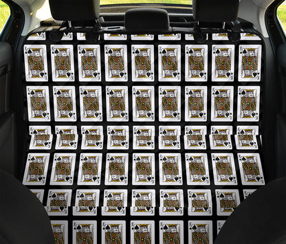 King Of Spades Playing Card Pattern Print Pet Car Back Seat Cover