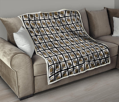 King Of Spades Playing Card Pattern Print Quilt