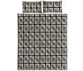 King Of Spades Playing Card Pattern Print Quilt Bed Set