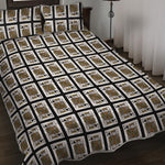 King Of Spades Playing Card Pattern Print Quilt Bed Set