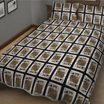 King Of Spades Playing Card Pattern Print Quilt Bed Set