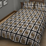 King Of Spades Playing Card Pattern Print Quilt Bed Set