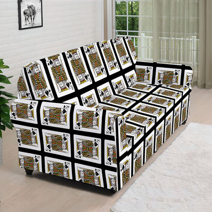 King Of Spades Playing Card Pattern Print Sofa Cover