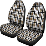 King Of Spades Playing Card Pattern Print Universal Fit Car Seat Covers