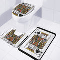 King Of Spades Playing Card Print 3 Piece Bath Mat Set
