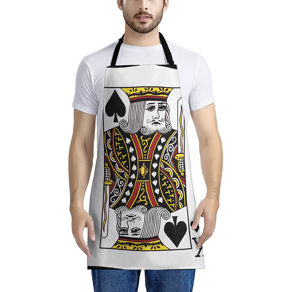 King Of Spades Playing Card Print Apron