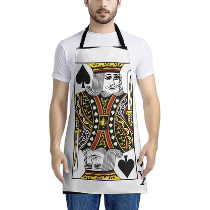 King Of Spades Playing Card Print Apron