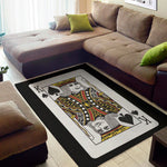 King Of Spades Playing Card Print Area Rug