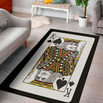 King Of Spades Playing Card Print Area Rug