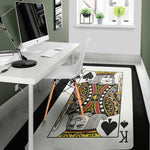 King Of Spades Playing Card Print Area Rug
