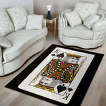 King Of Spades Playing Card Print Area Rug