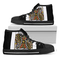 King Of Spades Playing Card Print Black High Top Sneakers
